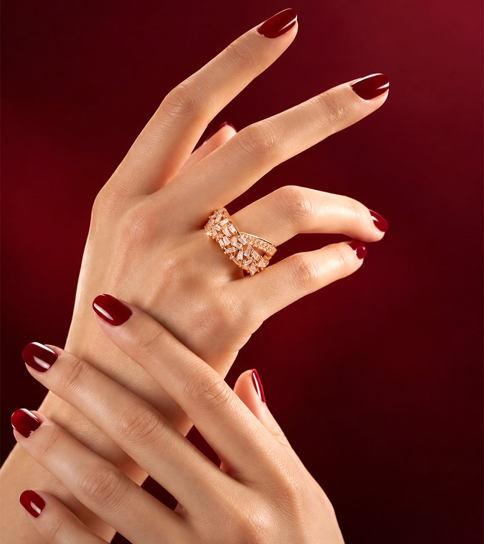 Golden Sculptural Swirl Ring