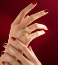 Golden Interlocking Loop Ring