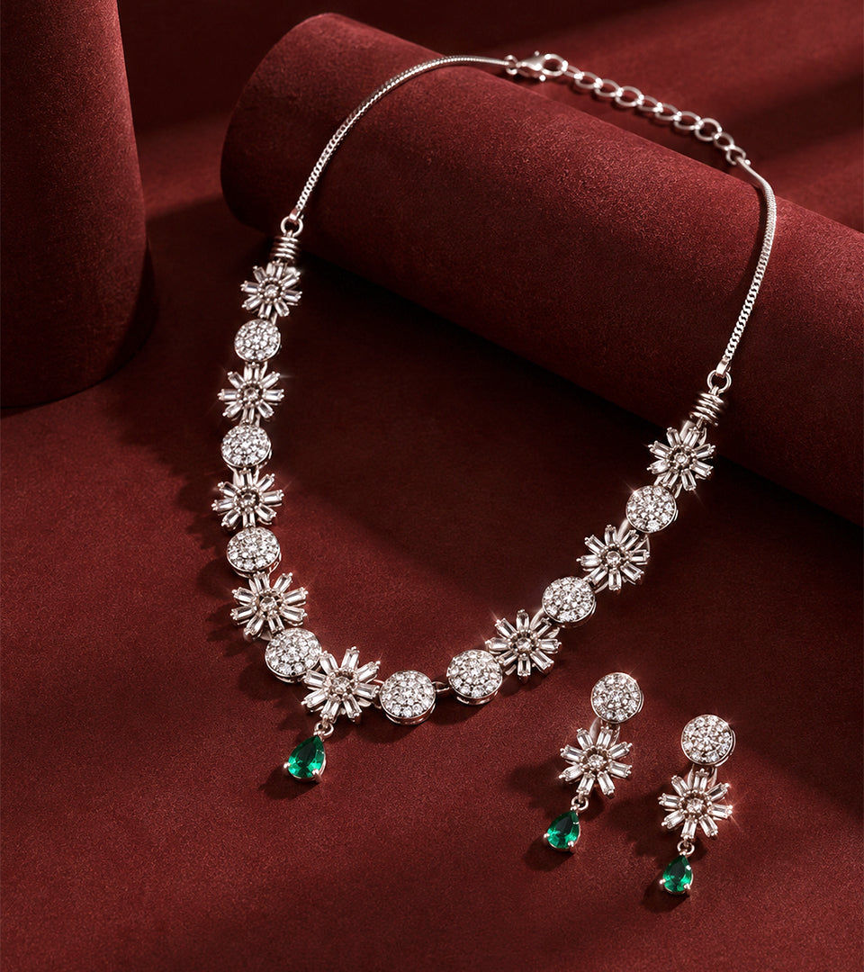 Floral Green Drop Set