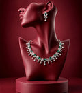 Green Fringe Necklace Set