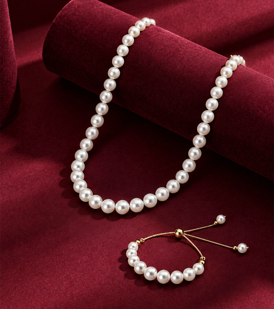 White Strand Jewellery Set