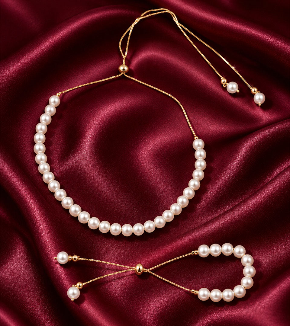 White Strand Jewellery Set