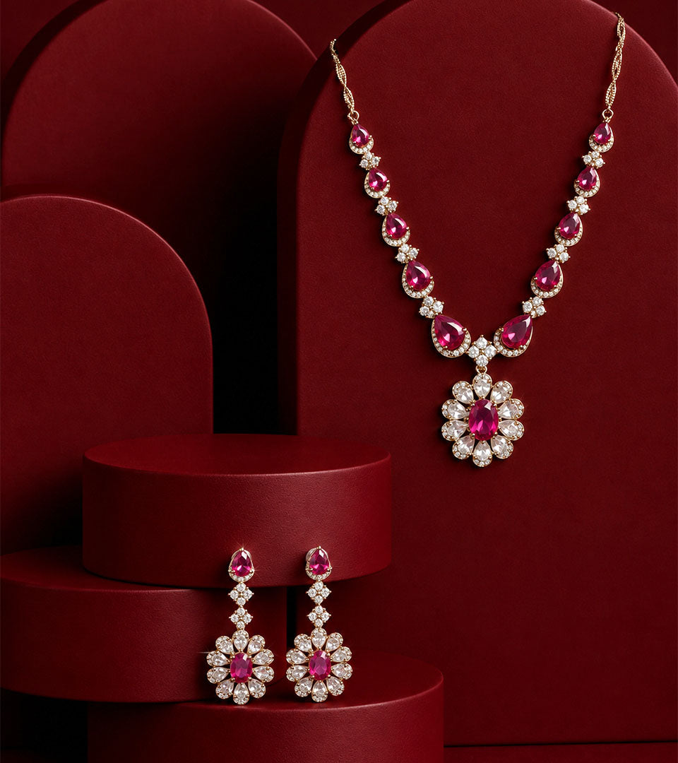 Bronze Teardrop Jewellery Set