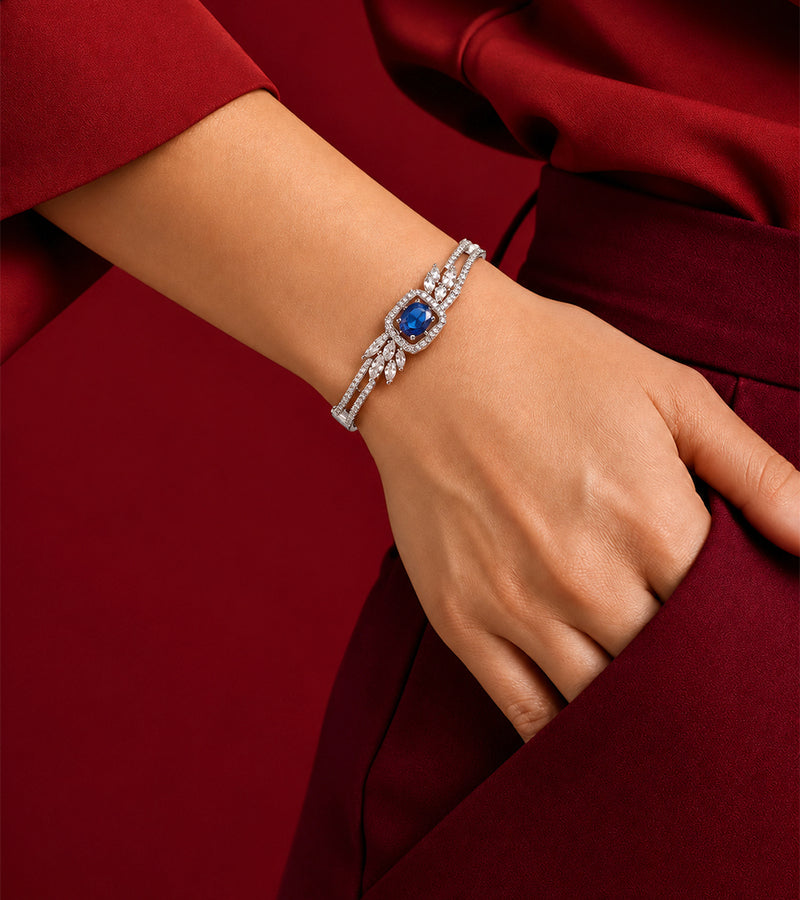 Blue Centre Crossover Bangle