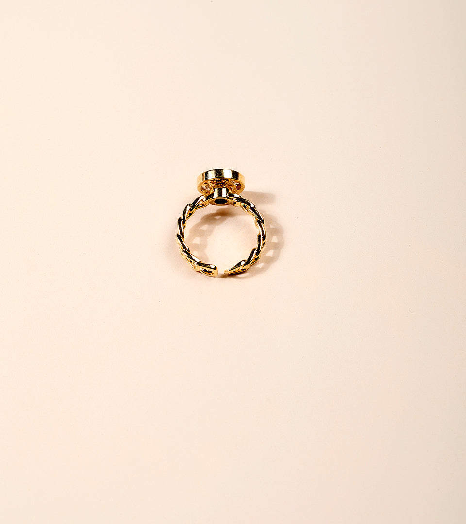 Elegant Gold-Plated | Brass & 18K Gold Plated | Statement Ring
