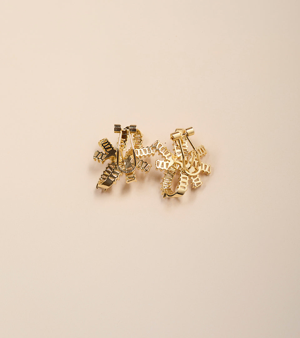 Silver Double Chain | Brass & 18K Gold Plated | Loop Earrings