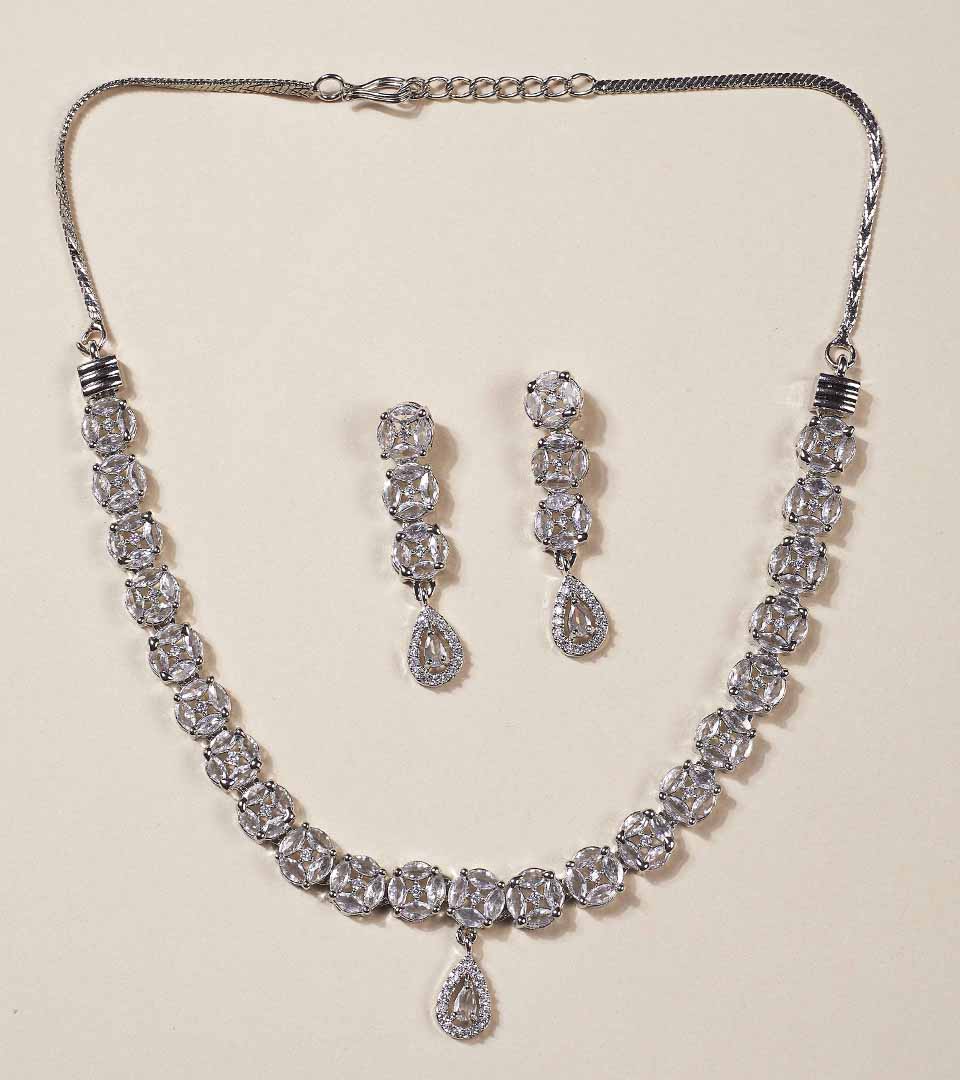 Silver Blossom Jewellery Set