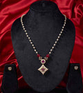 Red Crown Pendant Jewellery Set