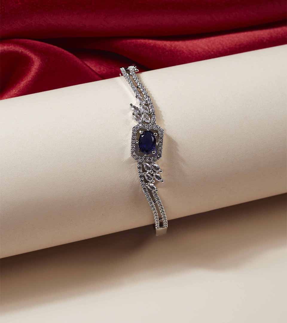 Blue Centre Crossover Bangle