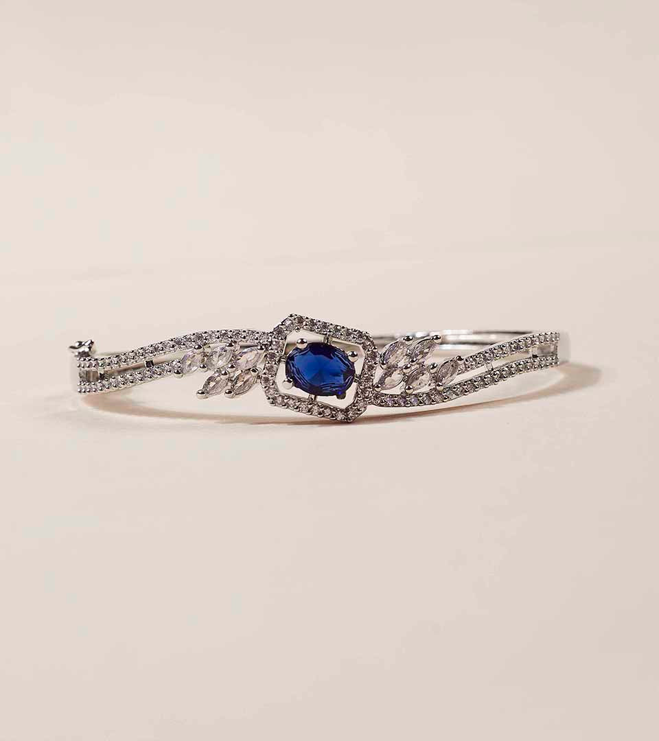 Blue Centre Crossover Bangle