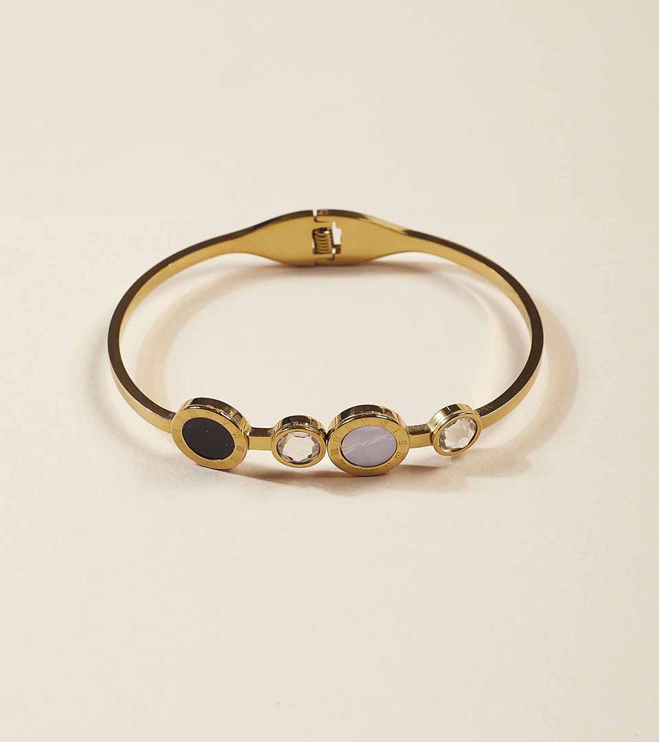 Circular Accent Slim Bangle