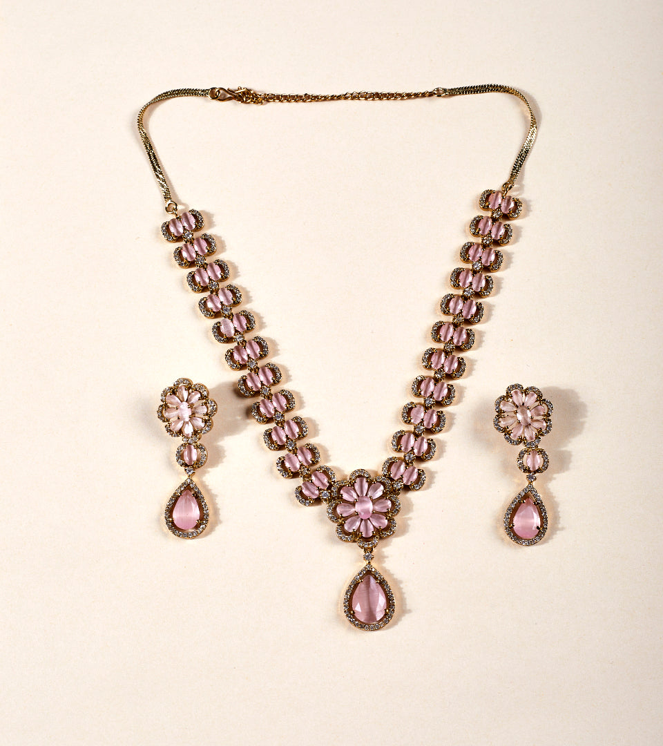 Blush Drop Necklace Set
