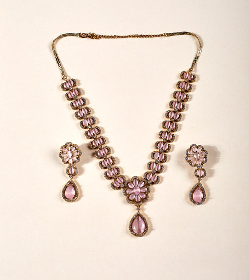 Blush Drop Necklace Set