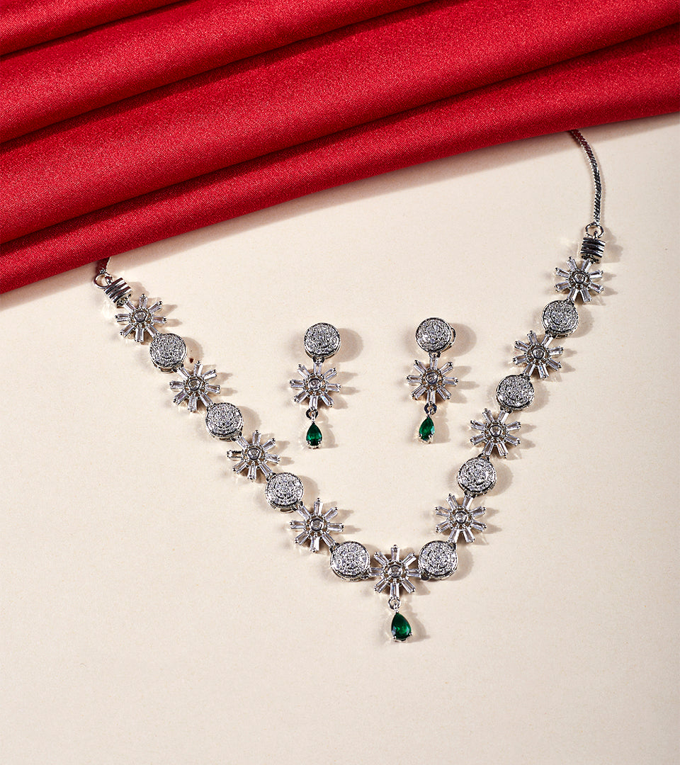 Floral Green Drop Set