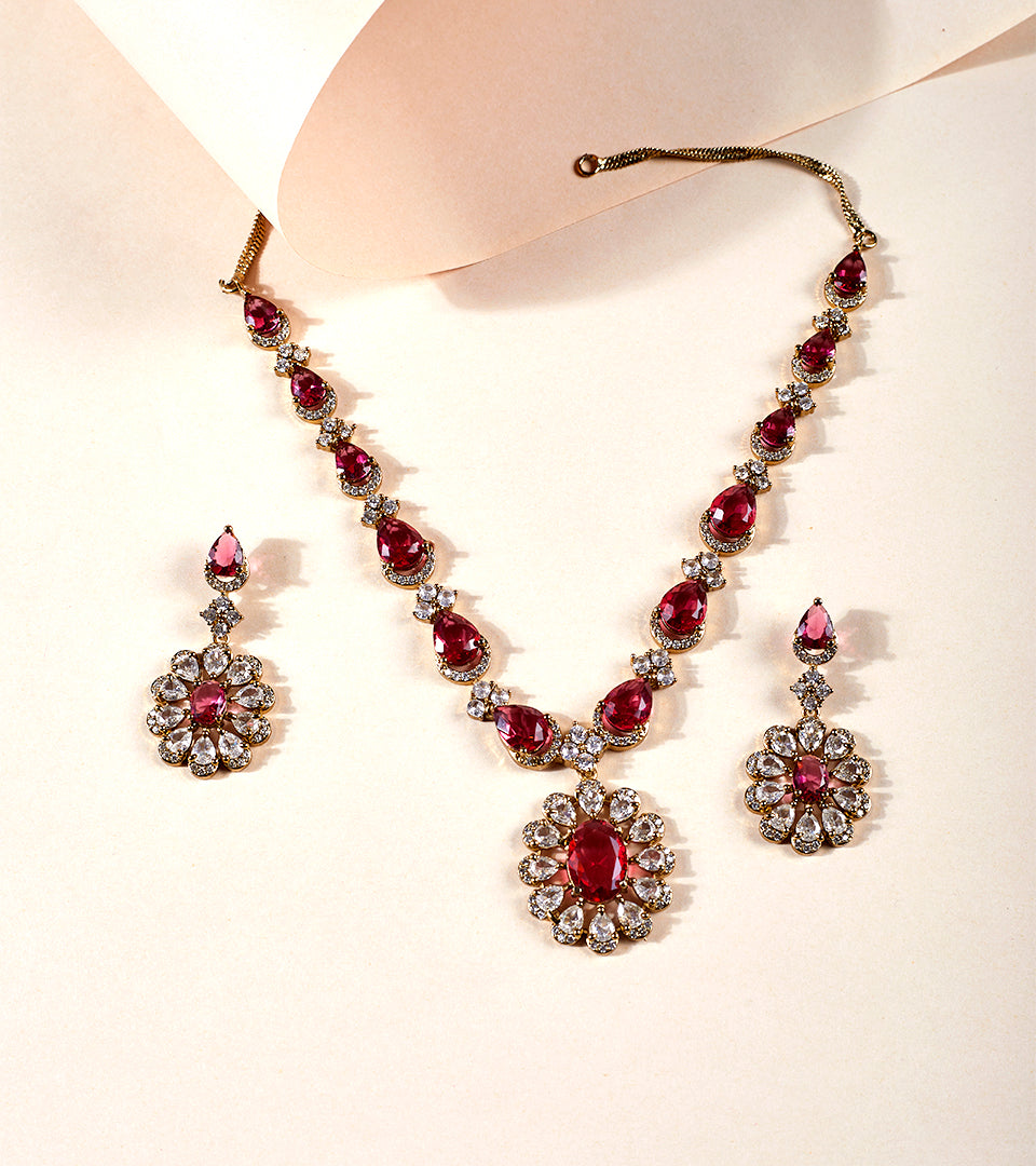 Bronze Teardrop Jewellery Set