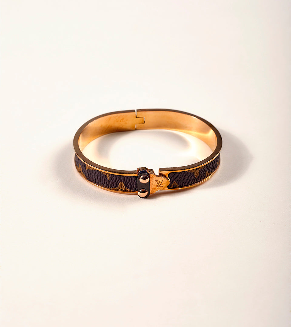 Rose Gold-Tone Channel Cuff Bangle
