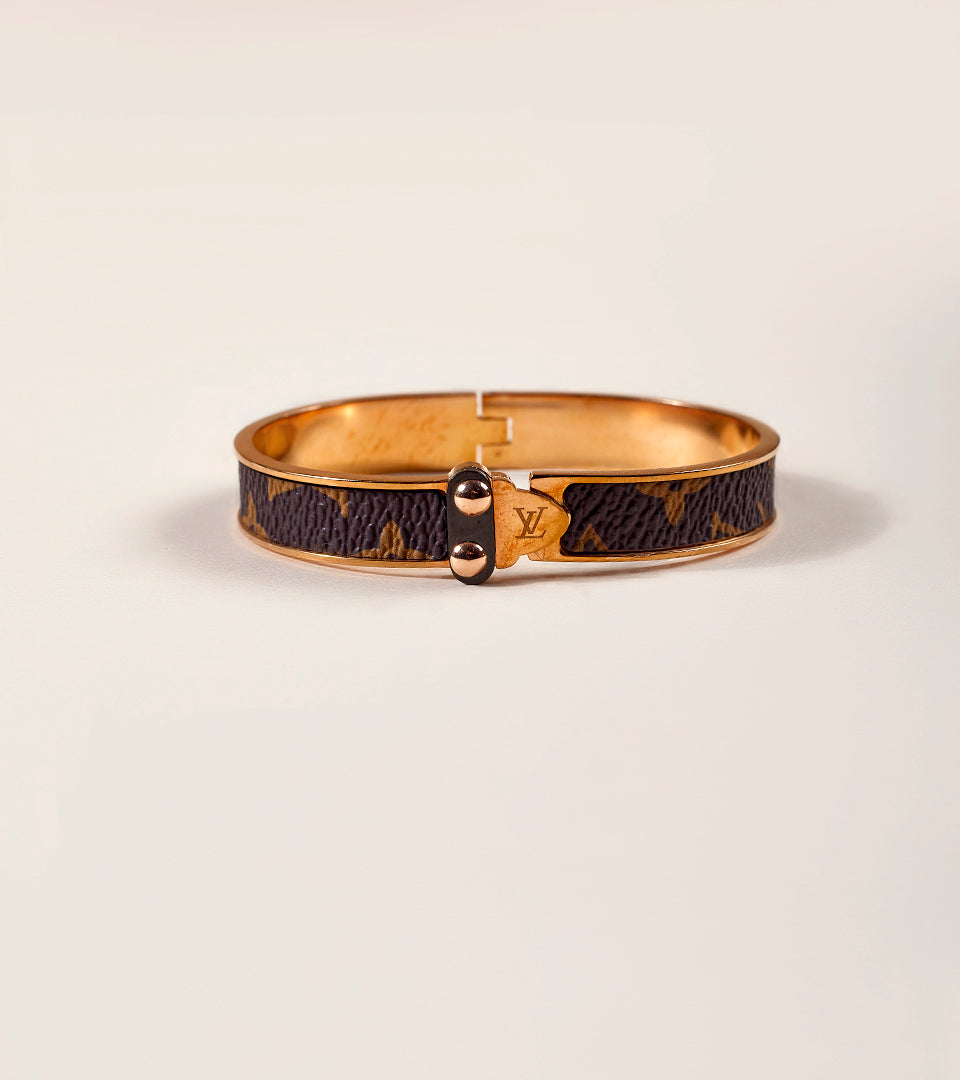 Rose Gold-Tone Channel Cuff Bangle