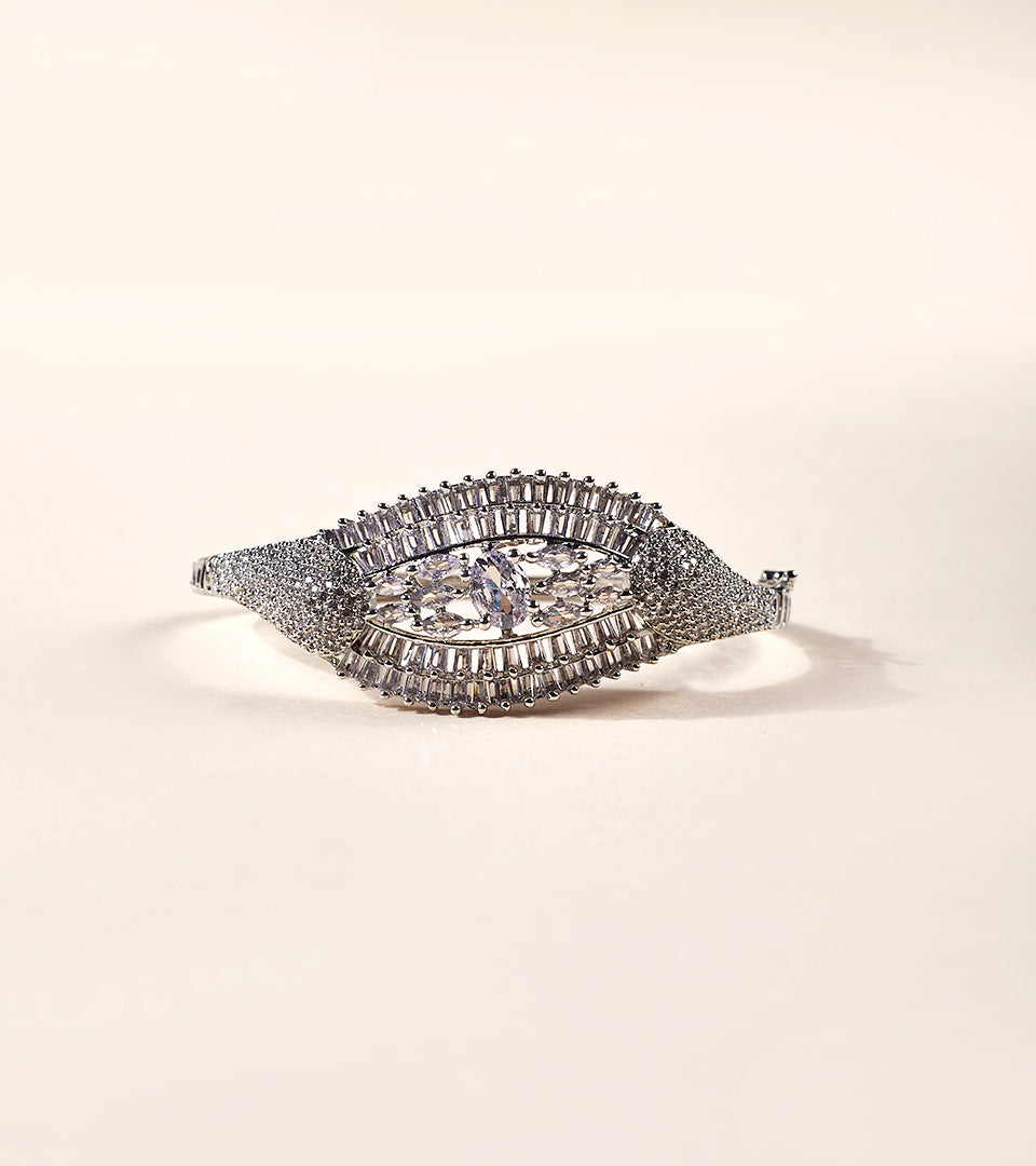Clear Marquise Statement Bangle
