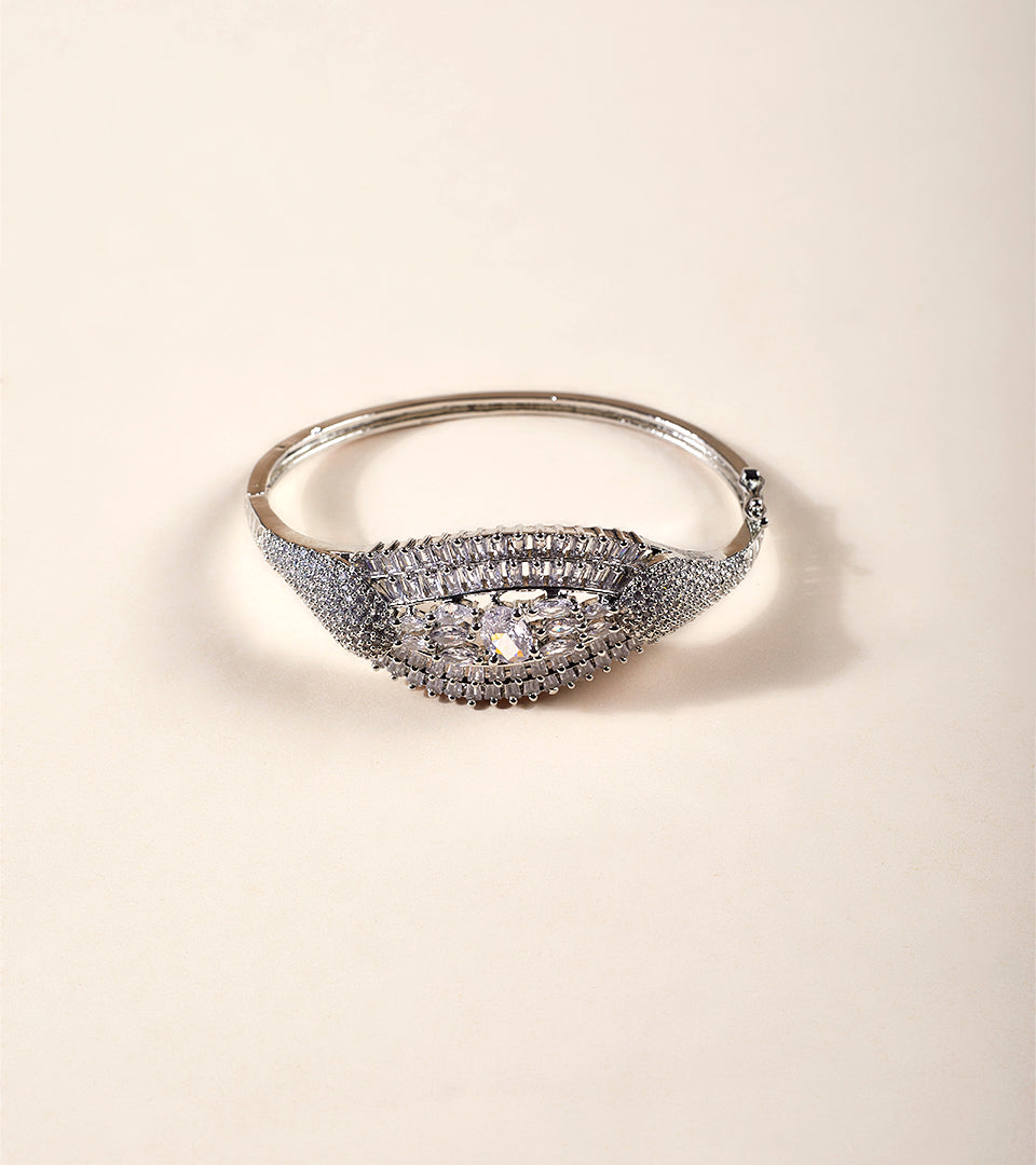 Clear Marquise Statement Bangle