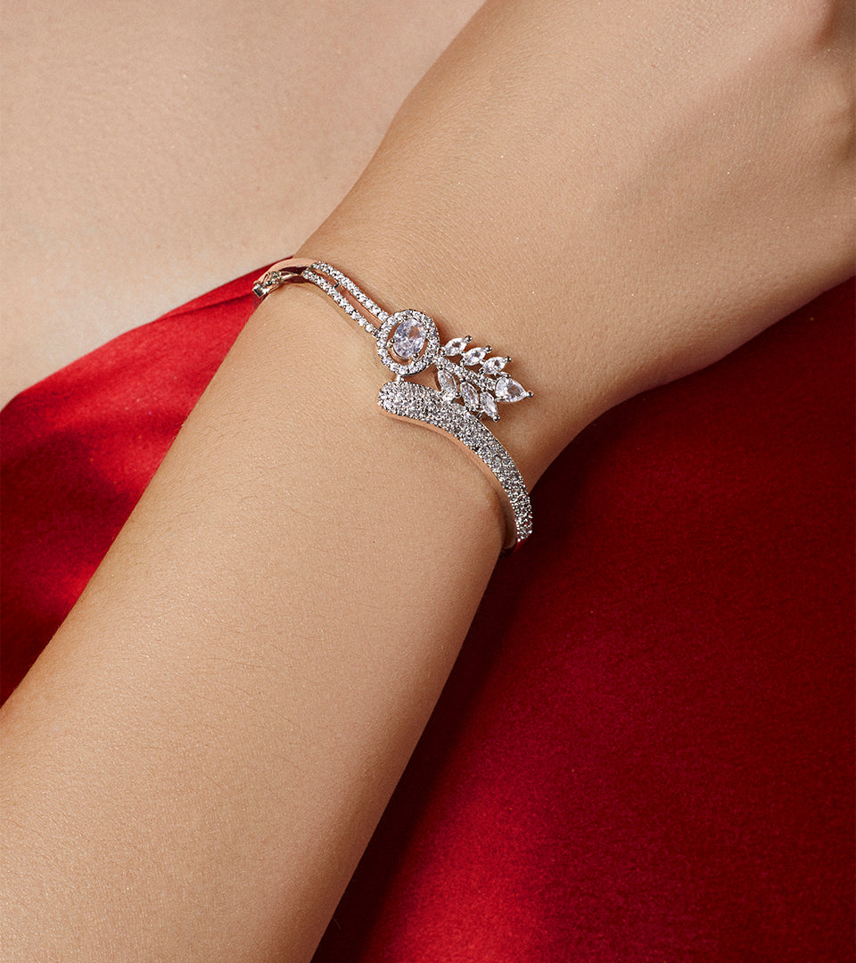 Clear Crystal Fringe Bracelet
