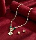 Green Square Pendant Set